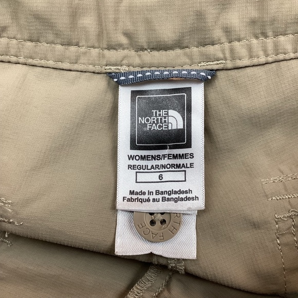 North Face Convertible Cargo Hiking Camping Pant Tan Nylon - Picture 7 of 12